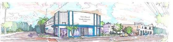 Family Education Center building illustration banner